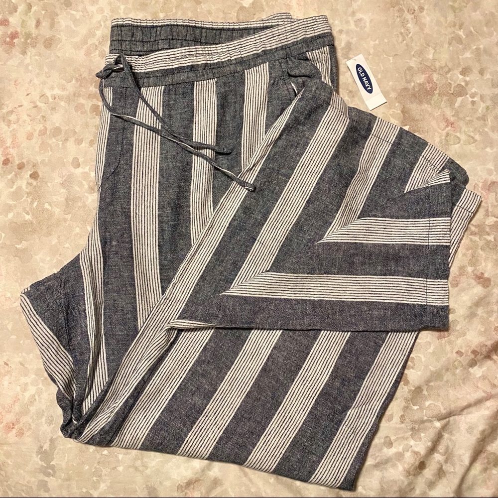 Old Navy Wide-Leg Linen-Blend Pull-On Pants